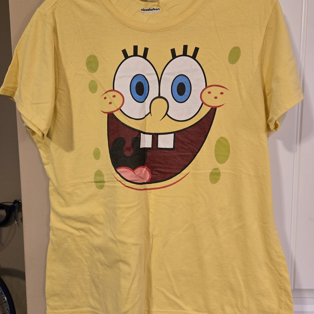 Nickelodeon Yellow SpongeBob Short Sleeve Tee, Perfect For Halloween! Sz XL